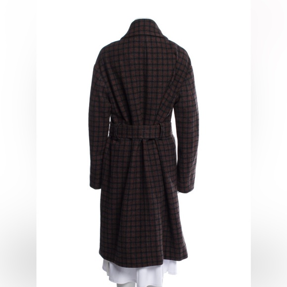 VINCE PLAID PRINT COAT Vince Coat
Black
Long
Slit Pockets & Button Closure - Picture 3 of 7